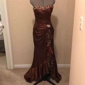 Alyce Designs strapless evening gown